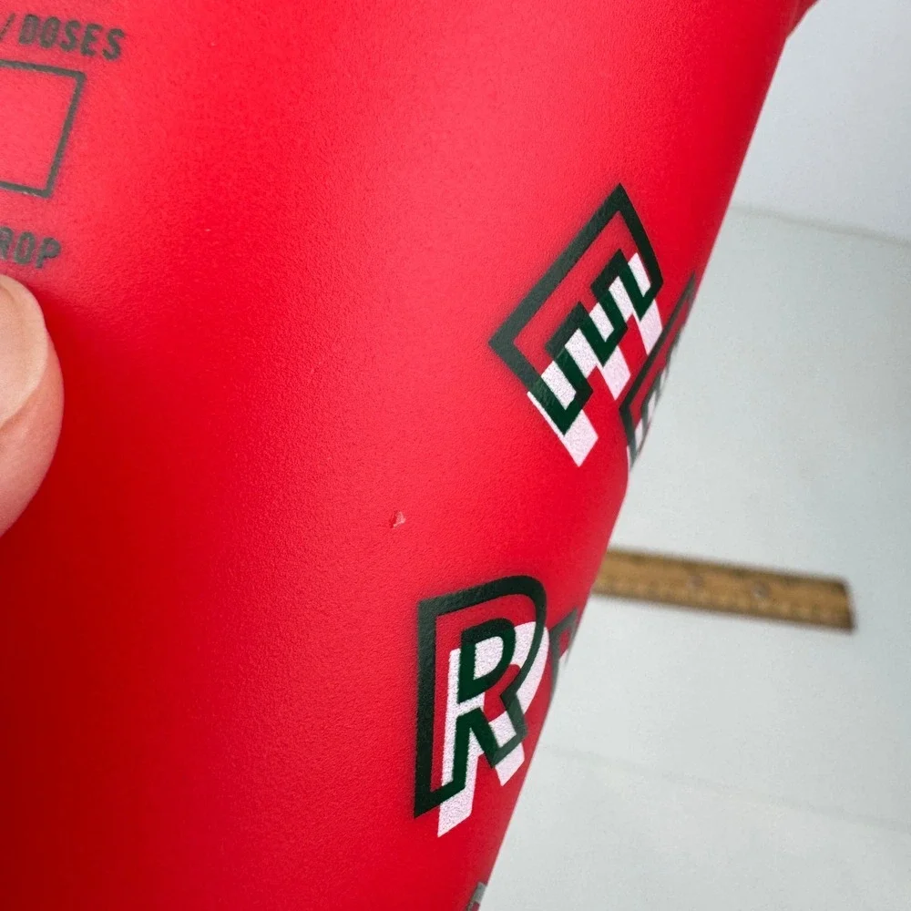 2013 Starbucks 16oz Plastic Red Travel Mug‎ Cup White Lid Merry Coffee Christmas